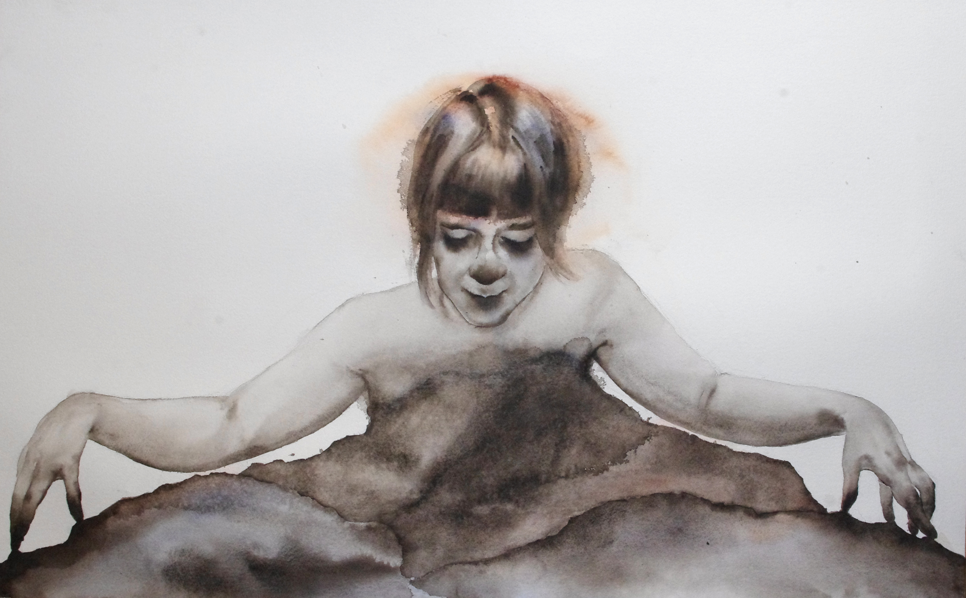 Kaivos muuttaa sielunmaisema(a)n, akvarelli, 2013
